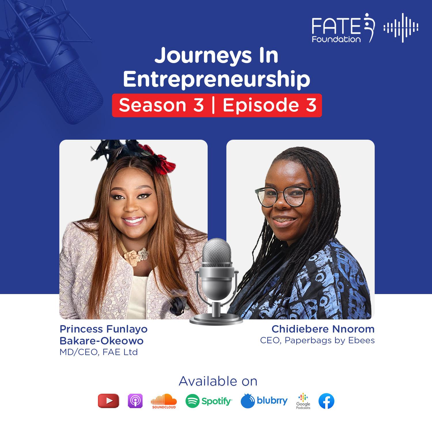 Princess Funlayo Bakare-Okeowo and Chidiebere Nnorom- Ep.3 of Journeys in Entrepreneurship: Season 3