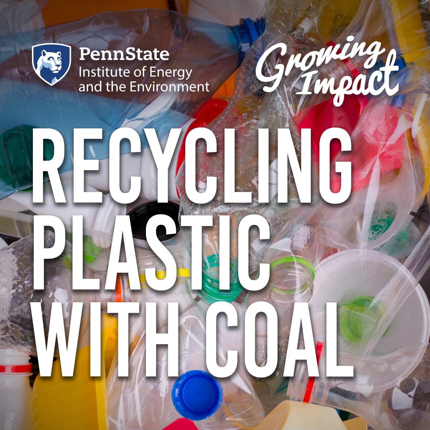 Recycling plastic with coal