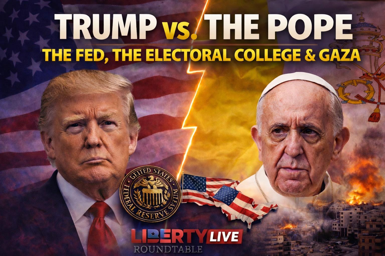 Trump vs. the Pope, the Fed, the Electoral College & Gaza | 04-17-26 episode artwork