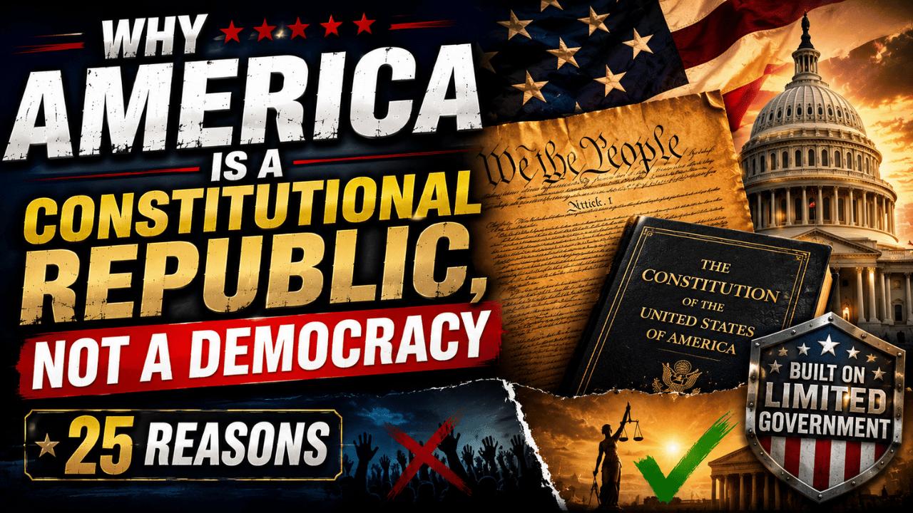 Why America Is a Constitutional Republic, NOT a Democracy (25 Reasons) | 07-01-26 episode artwork