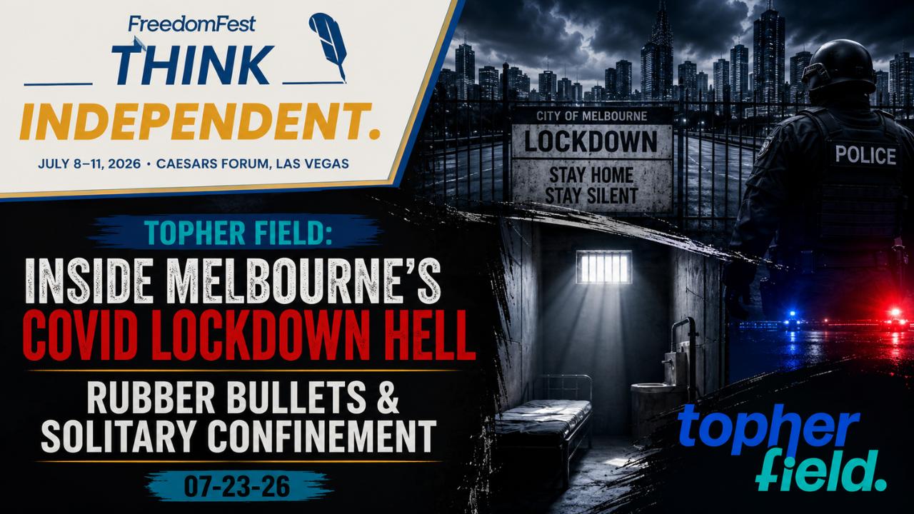 Topher Field: Inside Melbourne's COVID Lockdown Hell - Rubber Bullets & Solitary Confinement | 07-23-26 episode artwork