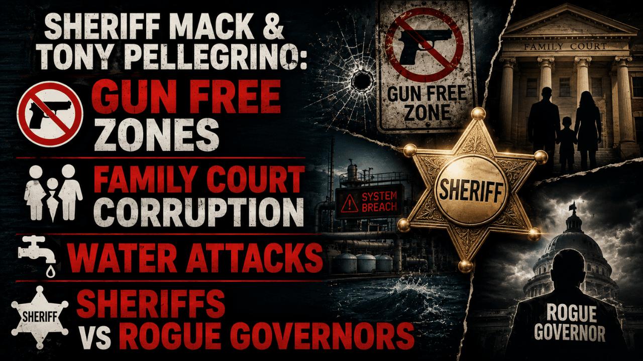 Sheriff Mack & Tony Pellegrino: Gun Free Zones, Family Court Corruption, Water Attacks & Sheriffs vs Rogue Governors | 08-06-26 episode artwork