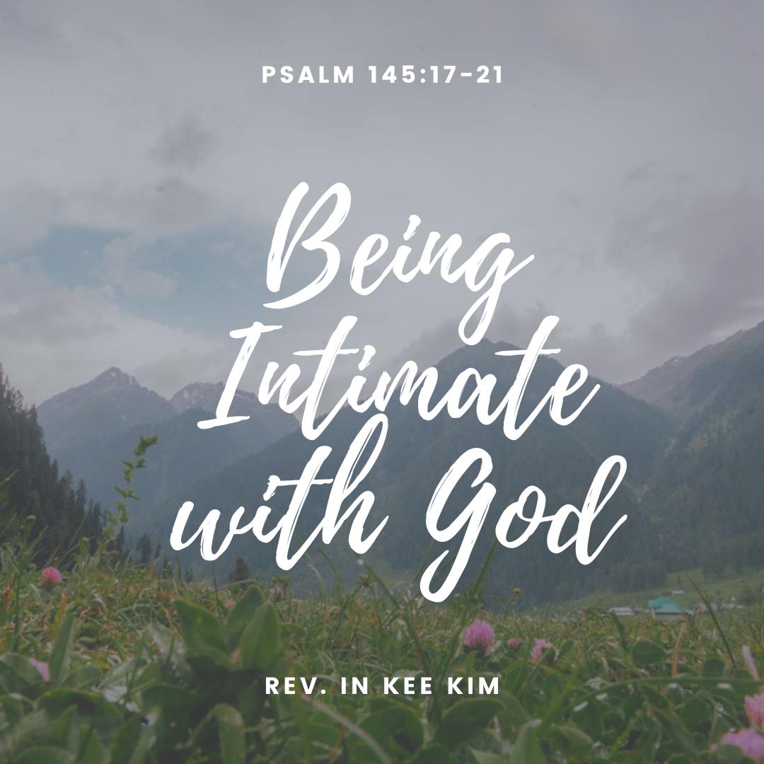 Being Intimate with God Being Intimate with God