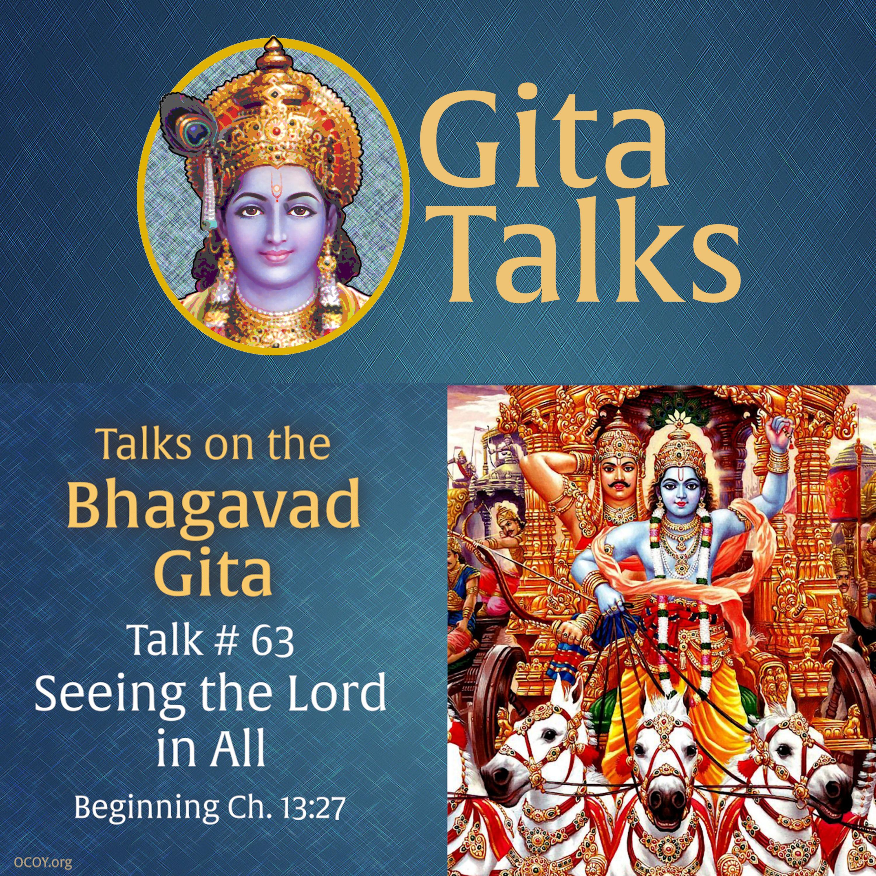 Gita Talk 63–Seeing the Lord in All