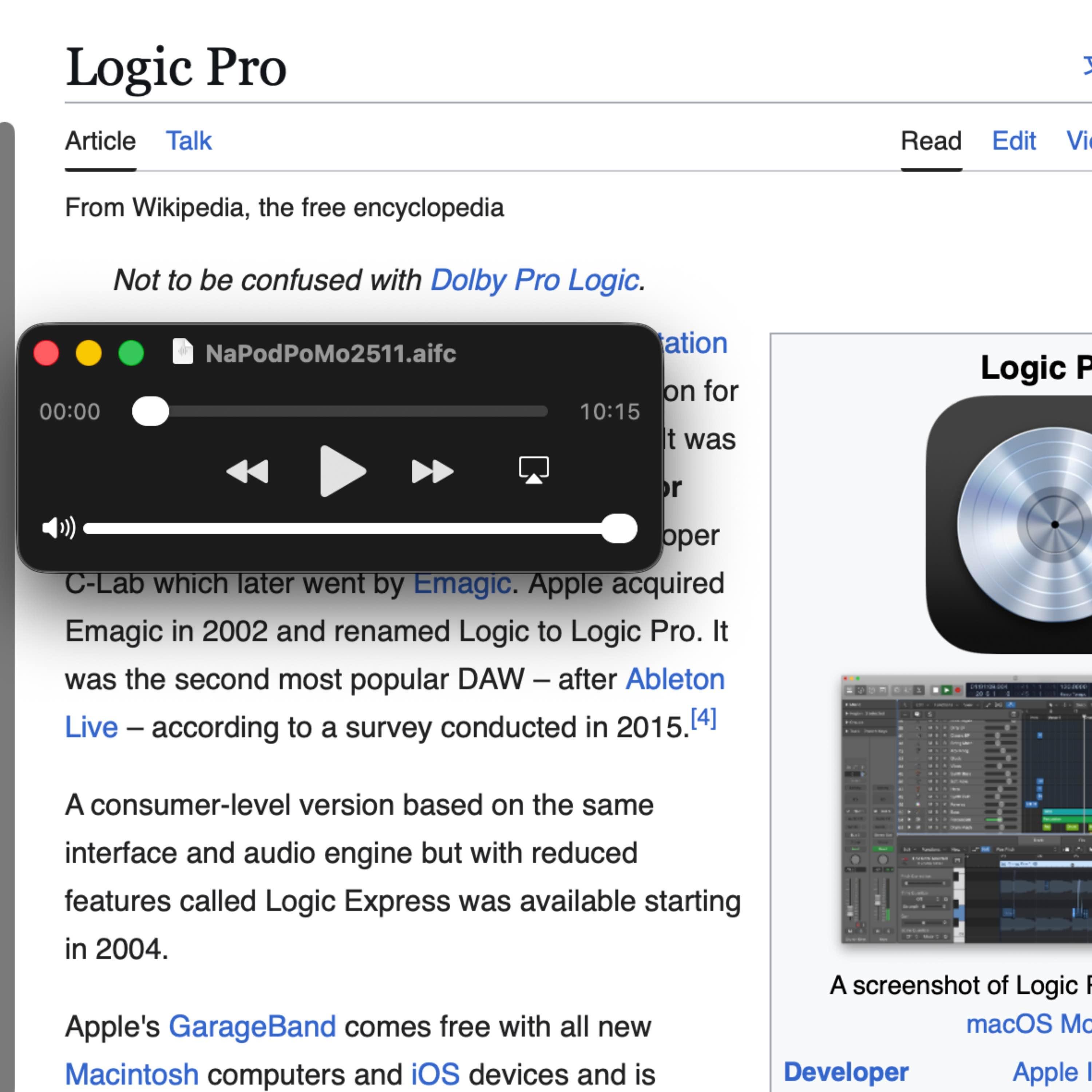 Logic history